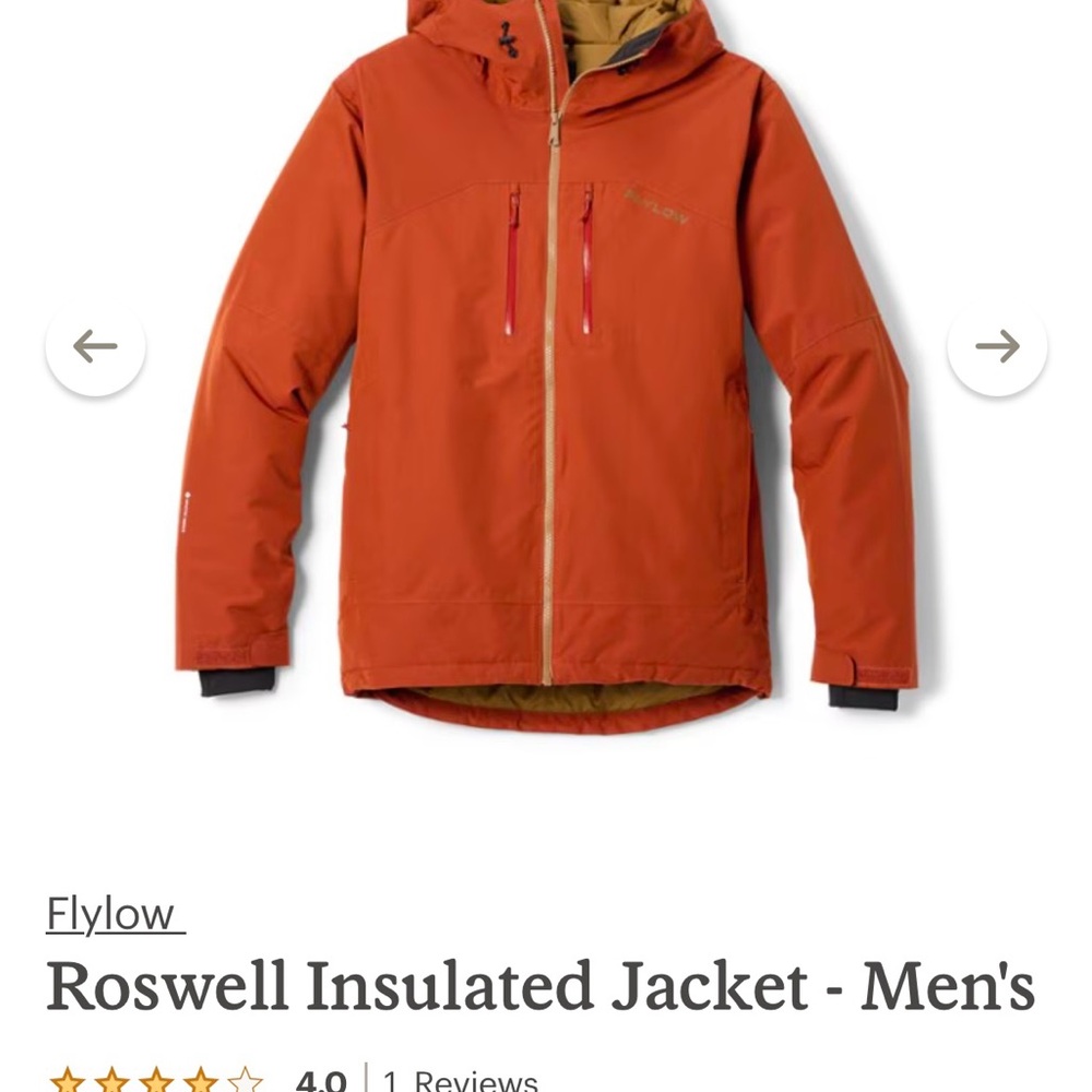 Orange Performance Jacket with Insulation and Hood